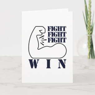 Vecht, vecht, vecht, win bedankkaart