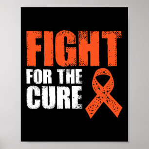 Vecht voor de genezing Leukemie Bewustzijn Kanker Poster