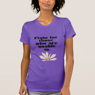 Vecht voor hen die niet in het paarse kunnen t-shirt