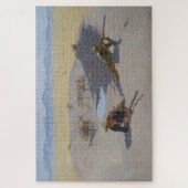 Vecht voor het watergat legpuzzel (Verticaal)