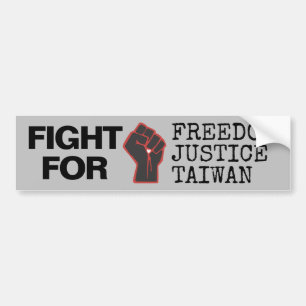 Vecht voor vrijheid Taiwan Bumpersticker