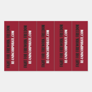 Vecht voor vuurwerkvrijheid! rechthoekige sticker