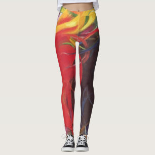 Vechtdende vormen van Franz Marc, Vintage Fine Art Leggings