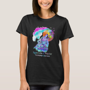 Vechten als een wolf Paarse lint fibromyalgie T-shirt