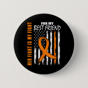 Vechten is mijn beste vriend Leukemie Bewustzijn U Ronde Button 5,7 Cm
