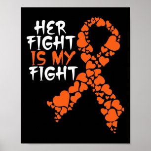 Vechten is mijn vechtbewustzijn Leukemie Ondersteu Poster