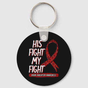 Vechten is mijn vechtbrein-aneurysma-bewustzijnsve sleutelhanger