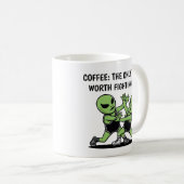 Vechten tegen aliens koffiemok (Voorkant rechts)