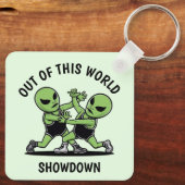 Vechten tegen aliens sleutelhanger (Achterkant)