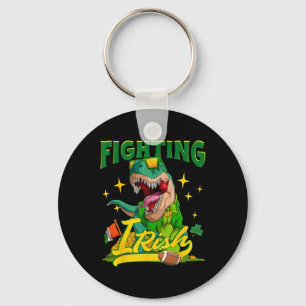 Vechtende Ierse Voetbal Vintage Dinosaur Voor Kind Sleutelhanger