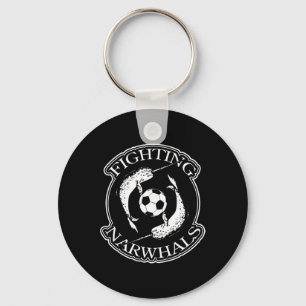 Vechtende Narwals Voetbal Sleutelhanger