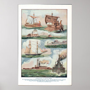 Vechtende Schepen Poster