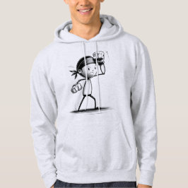 Vechtende Stickman Hoodie