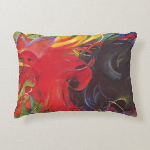 Vechtende Vormen van Franz Marc, Vintage Fine Art Accent Kussen