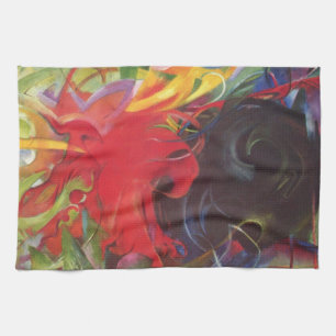 Vechtende vormen van Franz Marc, Vintage Fine Art Theedoek