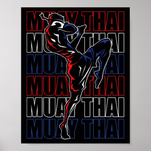 Vechters Muay Thai Sport Vechtkunst Mma Thailand Poster