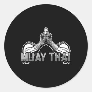 Vechters Muay Thai Sporten Mma Vechtkunsten Thaila Ronde Sticker