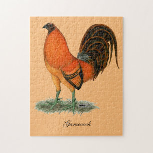Vechthaankalkoen rode haan legpuzzel