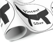 Vechtkunst Basis Zwarte Band Cadeaupapier (Rol Hoek)