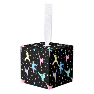 Vechtkunst Karate Abstract Sterren Glitters Kubus Ornament