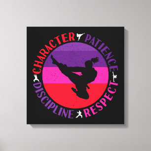 Vechtkunst Kernwaarden - Karate Canvas Afdruk