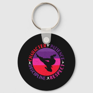 Vechtkunst Kernwaarden - Karate Sleutelhanger