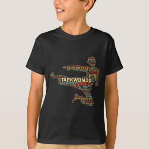 Vechtkunst Taekwondo vechter Tae Kwon Do woorden T-shirt