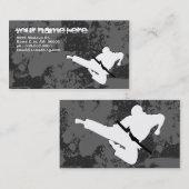 vechtsport : grunge silhouettes : visitekaartje (Voorkant / Achterkant)