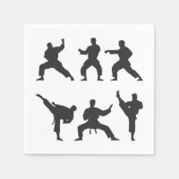 Vechtsport Papieren Servetten, Karate Taekwondo Fe