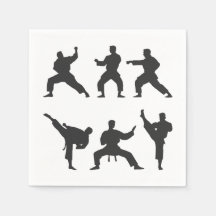 Vechtsport Papieren Servetten, Karate Taekwondo Fe