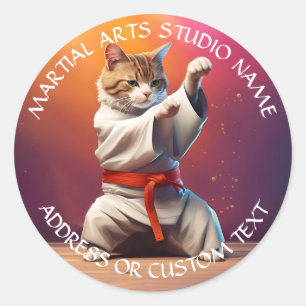 Vechtsporten Jiu-jitsu Karate Taekwondo Studio Ronde Sticker
