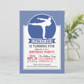 Vechtsporten, Karate, Blauwe & Witte Strepen Kaart (Staand voorkant)