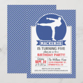 Vechtsporten, Karate, Blauwe & Witte Strepen Kaart (Voorkant / Achterkant)