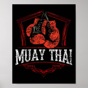 Vechtsporter Muay Thai Boksen Hobby Poster