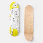 Vechtstijl Anime Girl Skateboard Deck (Voorkant)