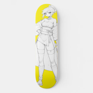 Vechtstijl Anime Girl Skateboard Deck