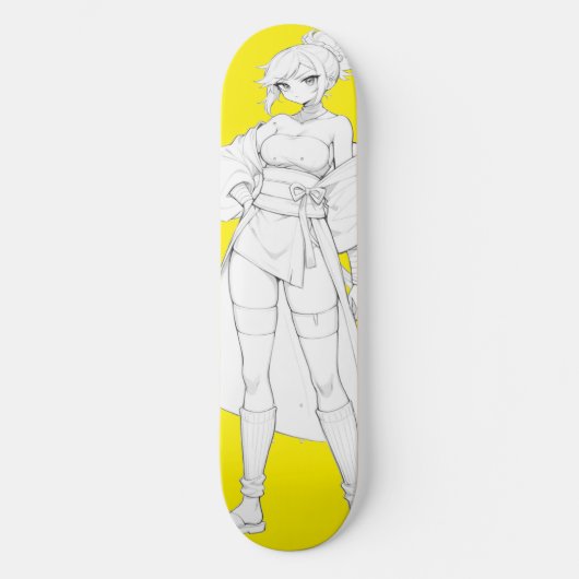 Vechtstijl Anime Girl Skateboard Deck (Voorkant)