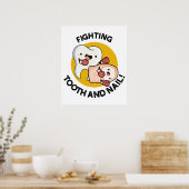 Vechttand en nagel Grappige boksen puns Poster (Keuken)