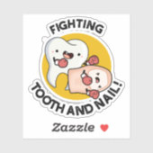 Vechttand en nagel Grappige boksen puns Sticker (Vel)
