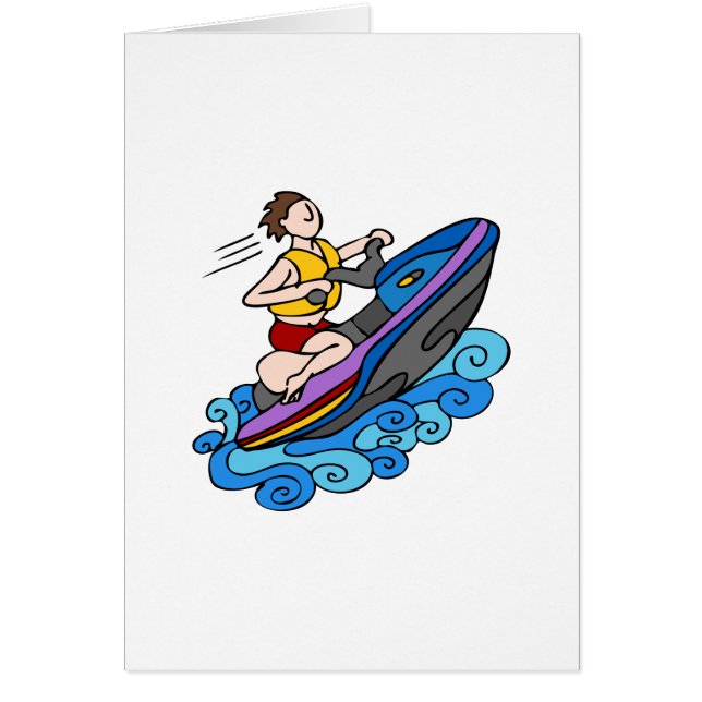 Vecteur de bande dessinée de ski de jet (Devant)