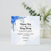 Vecteur De Carte De Faire-part de mariage Florale (Debout devant)