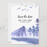 Vecteur de carte d'invitation en plein air de forê