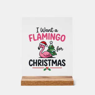 Vecteur de citation de Noël de flamant rose