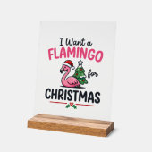 Vecteur de citation de Noël de flamant rose (Angle)