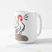 Vecteur de coq Illustration Mug de café (Devant droit)