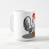 Vecteur de coq Illustration Mug de café (Devant gauche)