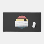 Vecteur de coucher de soleil rétro teckel (Clavier et souris)