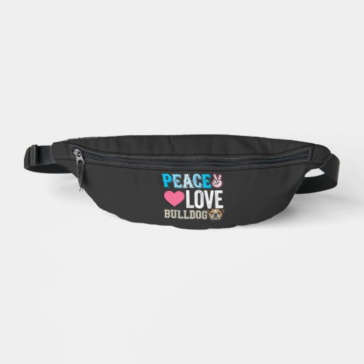 Vecteur Peace Love Bouledogue (Recto)