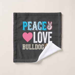 Vecteur Peace Love Bouledogue