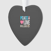 Vecteur Peace Love Bouledogue (devant)